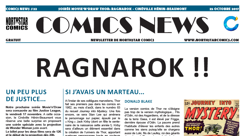 Comics News : Soirée Movie’n’Draw Thor: Ragnarok