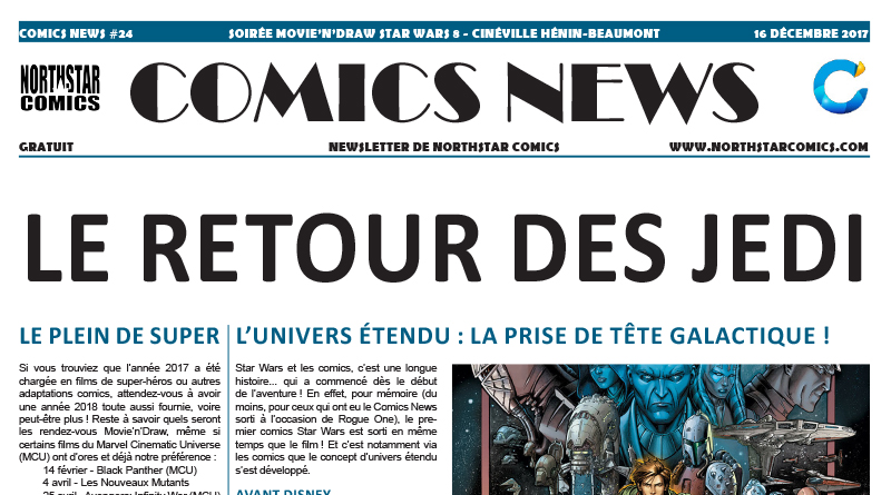 Comics News : soirée Movie’n’Draw The Last Jedi